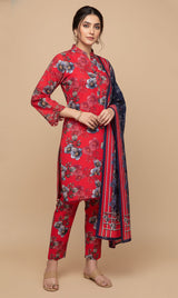 D# 10007 Cotton Cambric 3 Piece Unstitched