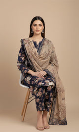 D# 10010 Cotton Cambric 3 Piece Unstitched