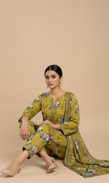 D# 10014 Cotton Cambric 3 Piece Unstitched