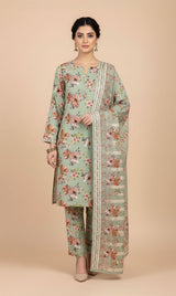 D# 10017 Cotton Cambric 3 Piece Unstitched