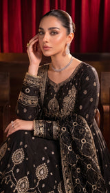 LNF-187 BLACK PISHWAS BRIDAL WEAR