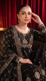 LNF-187 BLACK PISHWAS BRIDAL WEAR