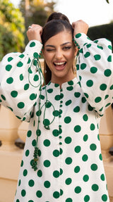DES # 1370, Green 2 Pcs Unstitched Lawn
