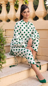 DES # 1370, Green 2 Pcs Unstitched Lawn