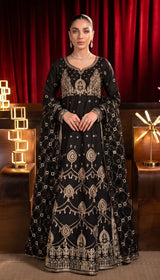 LNF-187 BLACK PISHWAS BRIDAL WEAR