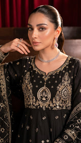 LNF-187 BLACK PISHWAS BRIDAL WEAR