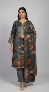 D# 24005 Digital Khaddar 3 Piece Unstitched