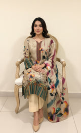 D# 24006 Digital Khaddar 3 Piece Unstitched