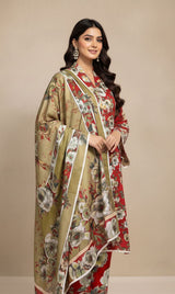 D#7041 DIGITAL CLASSIC LINEN 3PCS UNSTITCHED