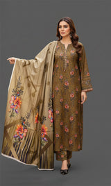 D#7043 DIGITAL CLASSIC LINEN 3PCS UNSTITCHED