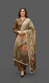 D#7043 DIGITAL CLASSIC LINEN 3PCS UNSTITCHED