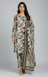 D#7053 DIGITAL CLASSIC LINEN 3PCS UNSTITCHED