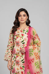 D#7057 DIGITAL CLASSIC LINEN 3PCS UNSTITCHED