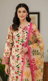 D#7057 DIGITAL CLASSIC LINEN 3PCS UNSTITCHED