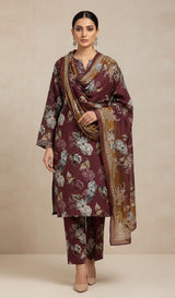 D#7061 DIGITAL CLASSIC LINEN 3PCS UNSTITCHED