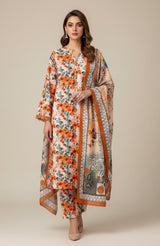 D#7062 DIGITAL CLASSIC LINEN 3PCS UNSTITCHED