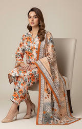 D#7062 DIGITAL CLASSIC LINEN 3PCS UNSTITCHED