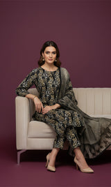 D#7065 DIGITAL CLASSIC LINEN 3PCS UNSTITCHED