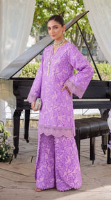 Des # 34 Purple 2 Pcs Unstitched Lawn