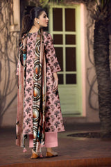 D#506 PRINTED PINK 3 PCS UNSTITCHED