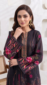 D# 11168 Black 3 PCS Unstitched Lawn
