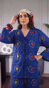 DES # 11186-87 Blue 2 Pcs Unstitched Lawn
