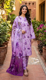 D#14 LILAC 3 PCS UNSTITCHED