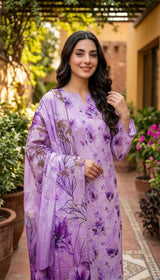 D#14 LILAC 3 PCS UNSTITCHED