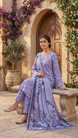 D#18 LAVENDER 3 PCS UNSTITCHED