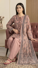 D# 33 Peach Banadora Lawn 3 Pcs Unstitched