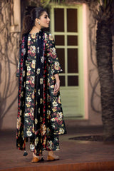 D#833 PRINTED BLACK 3 PCS UNSTITCHED