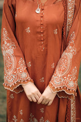 LNF-25-BURUNT ORANGE 3 Piece