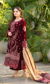 LNF-102 MAROON LUXURY VALVET