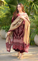 LNF-102 MAROON LUXURY VALVET