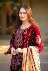 LNF-102 MAROON LUXURY VALVET