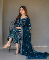 LNF-105 TEAL BLUE LUXURY VALVET