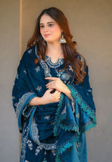 LNF-105 TEAL BLUE LUXURY VALVET