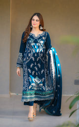 LNF-105 TEAL BLUE LUXURY VALVET