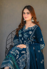 LNF-105 TEAL BLUE LUXURY VALVET