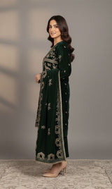 LNF-108 BOTTLE GREEN LUXURY VALVET