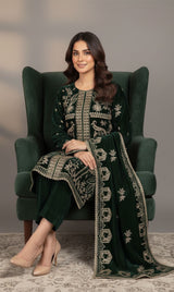 LNF-108 BOTTLE GREEN LUXURY VALVET