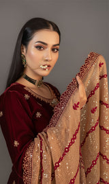 LNF-111 MAROON LUXURY VALVET