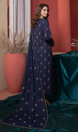 LNF-131 Blue Karandi 3 Piece Unstitched