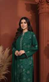 LNF-141 Green Karandi 3 Piece Unstitched