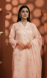 LNF-143 Soft Pink Karandi 3 Piece Unstitched