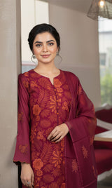 LNF-151 Pink Karandi 3 Piece Unstitched