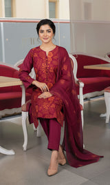 LNF-151 Pink Karandi 3 Piece Unstitched