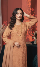 LNF-156 Peach Karandi 3 Piece Unstitched
