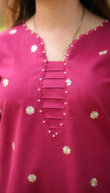 LNF 177 DEEP PINK 2 PCS SHIRT & TROUSER