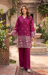 LNF 177 DEEP PINK 2 PCS SHIRT & TROUSER